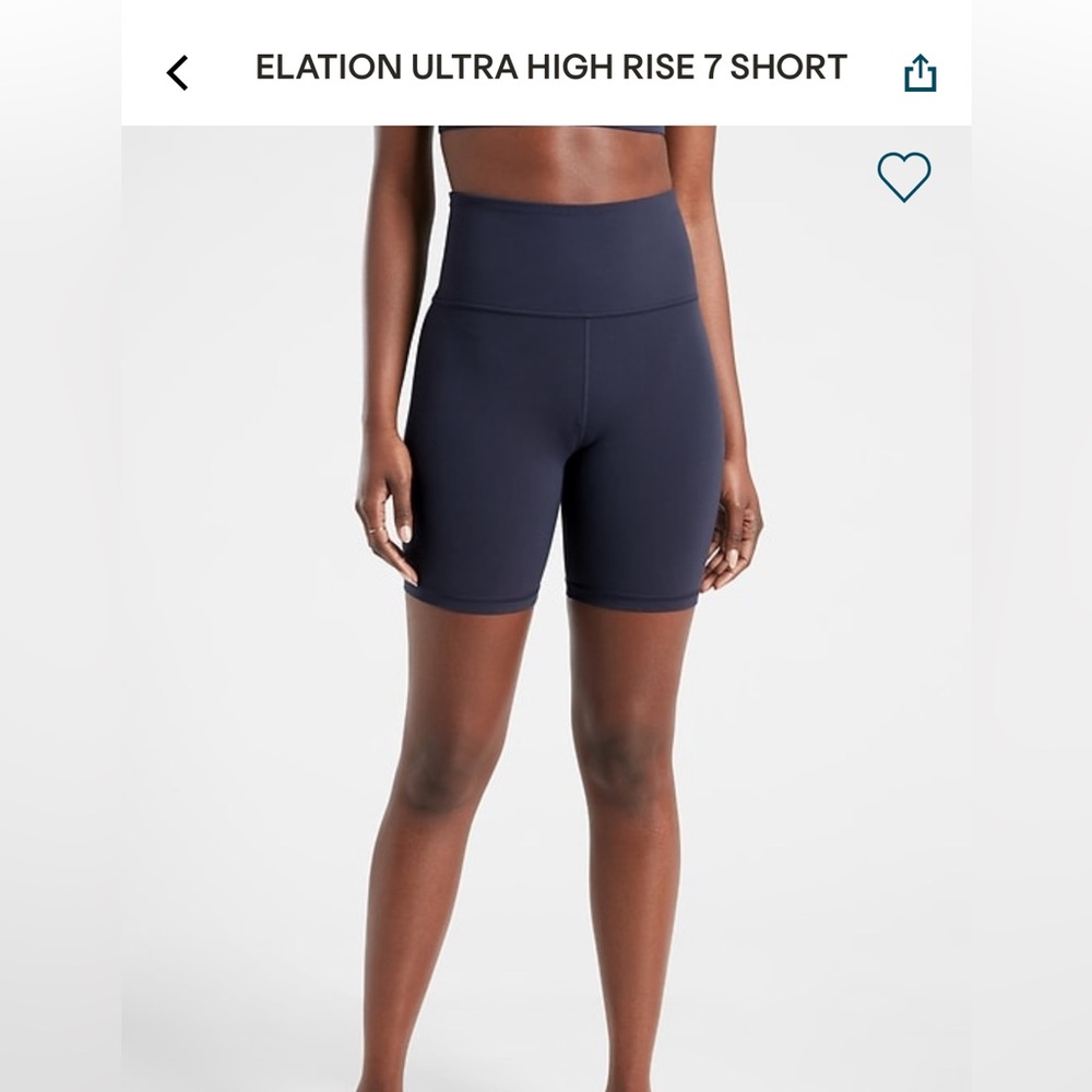 Athleta Elation Ultra High Rise Navy Shorts